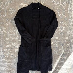 Ribbed wool cardigan